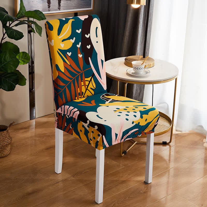 Leaf Pattern Dining Chair Cover