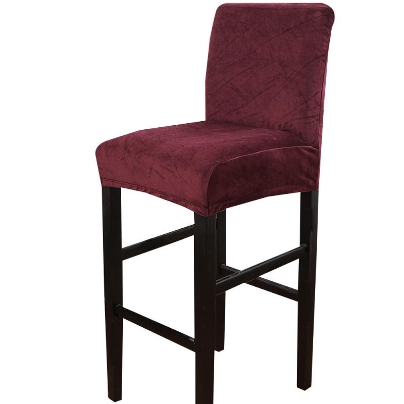 Velvet Bar Stool Chair Cover