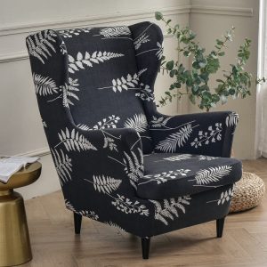 Printed Wingback Chair Slipcover