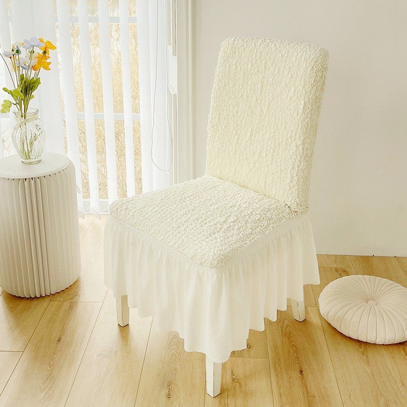 Bubble Ruffle Dining Chair Cover