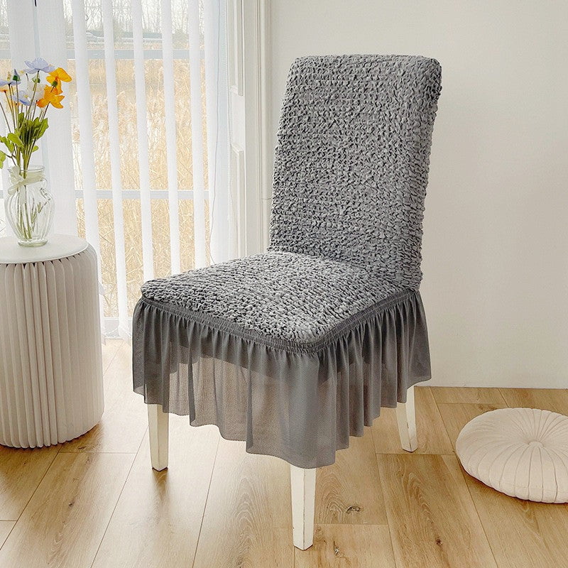 Bubble Ruffle Dining Chair Cover