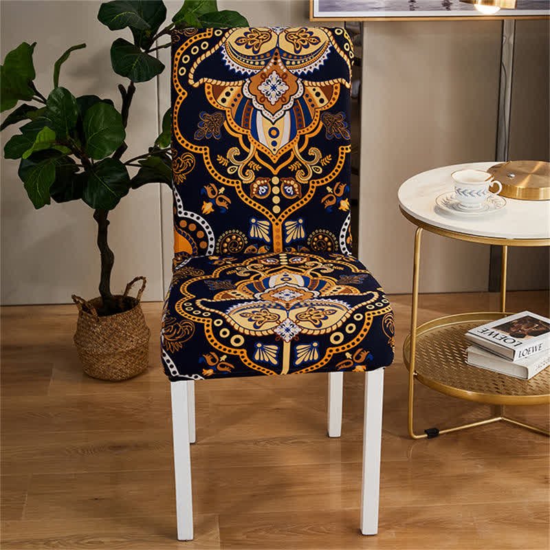 Retro Pattern Dining Chair Cover