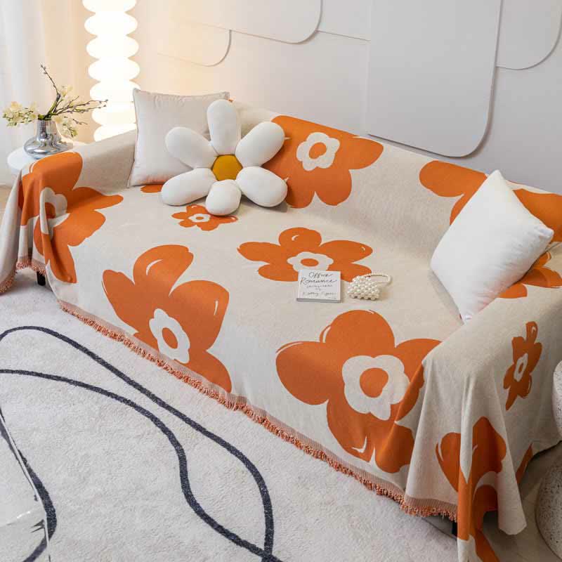 Colorful Flower Pattern Sofa Protector