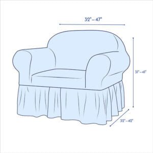 Kourtney Skirt Style Stretch Sofa Slipcover
