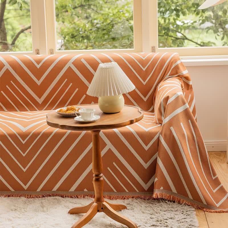 Diamond Stripe Multifunctional Blanket Sofa Protector