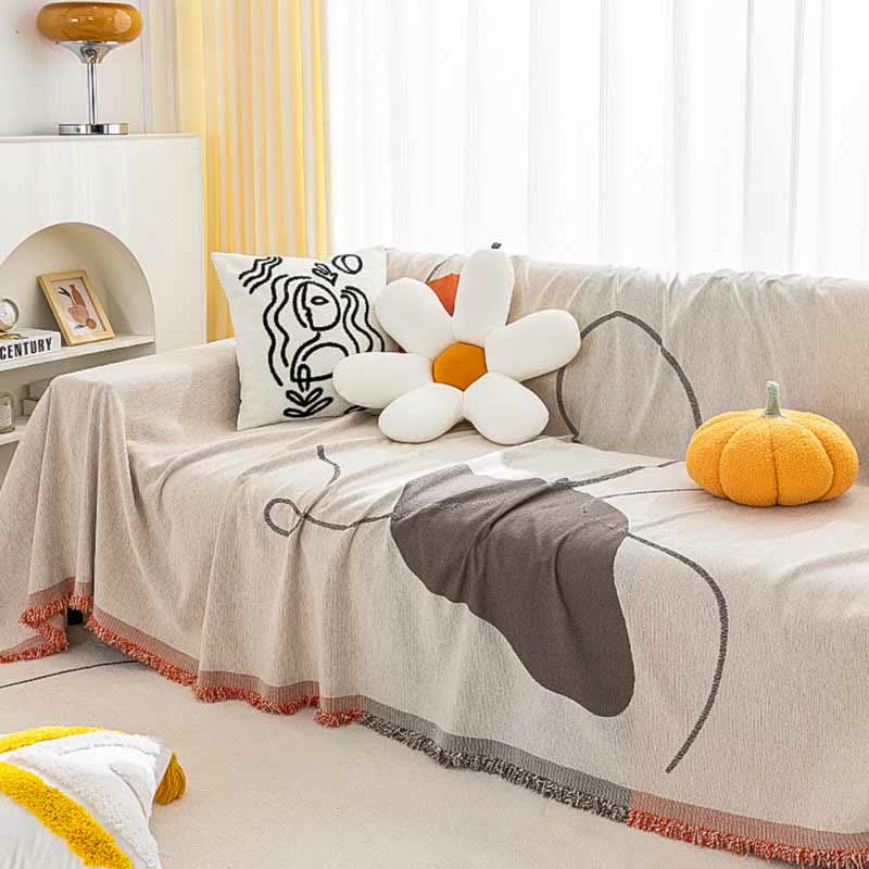 Simple Pattern Durable Chenille Sofa Protector
