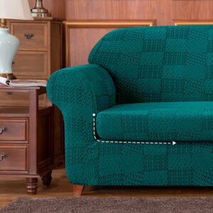 Leanne Mid-Century Jacquard Stretch Sofa Slipcover