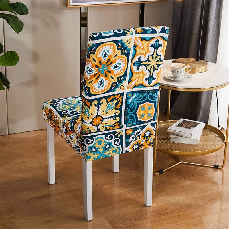 Monet Plaid Dining Chair Cover