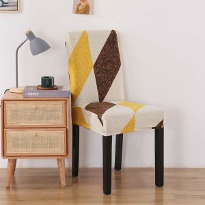 Modern Colorblock Dining Chair Cover