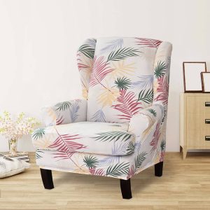 Flower Wingback Chair Cover