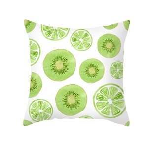 Summer Fruit Print Microfiber Throw Pillow Cover