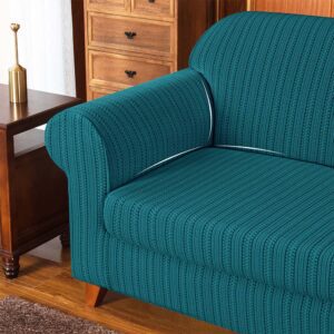 Donna Knit and Stripes Stretch Sofa Slipcovers