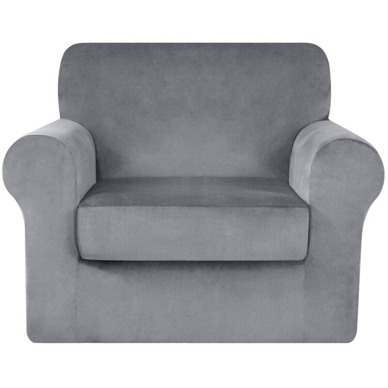 Anita Mid-Century Velvet Plush Stretch Sofa Cover