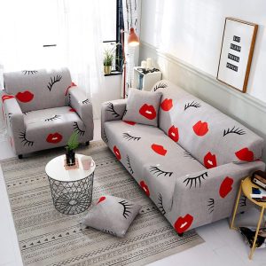 Red Lips Loveseat Sofa Cover