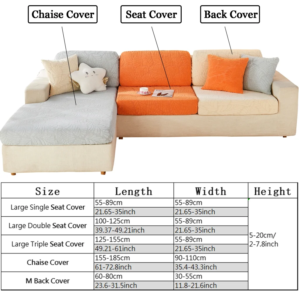 magic sofa cover size chart