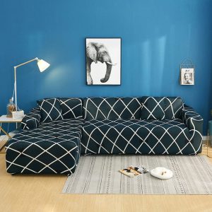 Rhombus L-shaped Sofa Cover