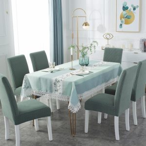 Cotton Linen Tablecloth Chair Cover Set