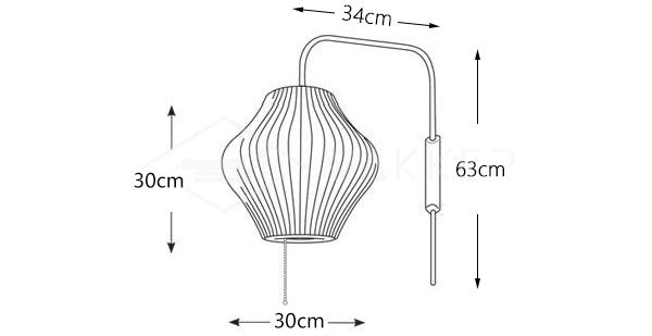 Ball Wall Sconce Size B