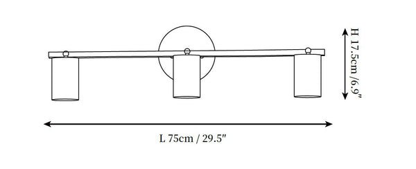 Rotatable Spotlight Wall Light 3 Heads