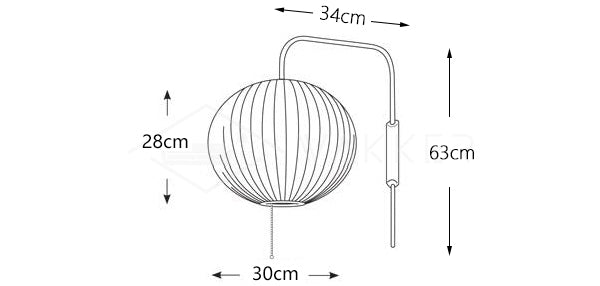 Ball Wall Sconce Size C