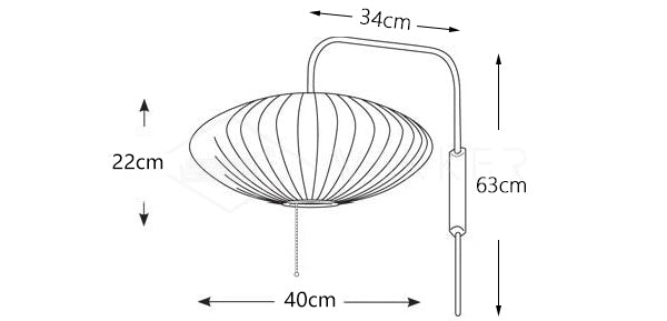 Ball Wall Sconce Size D