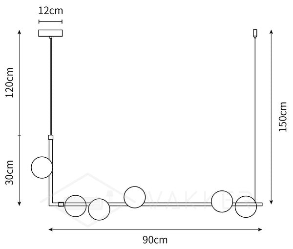 Air 73 Pendant 6 Heads