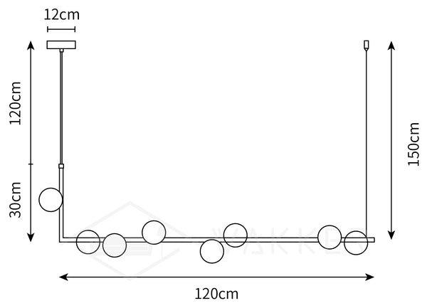 Air 73 Pendant 8 Heads
