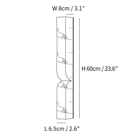 Alabaster Essence Wall Sconce Size Diagram 2