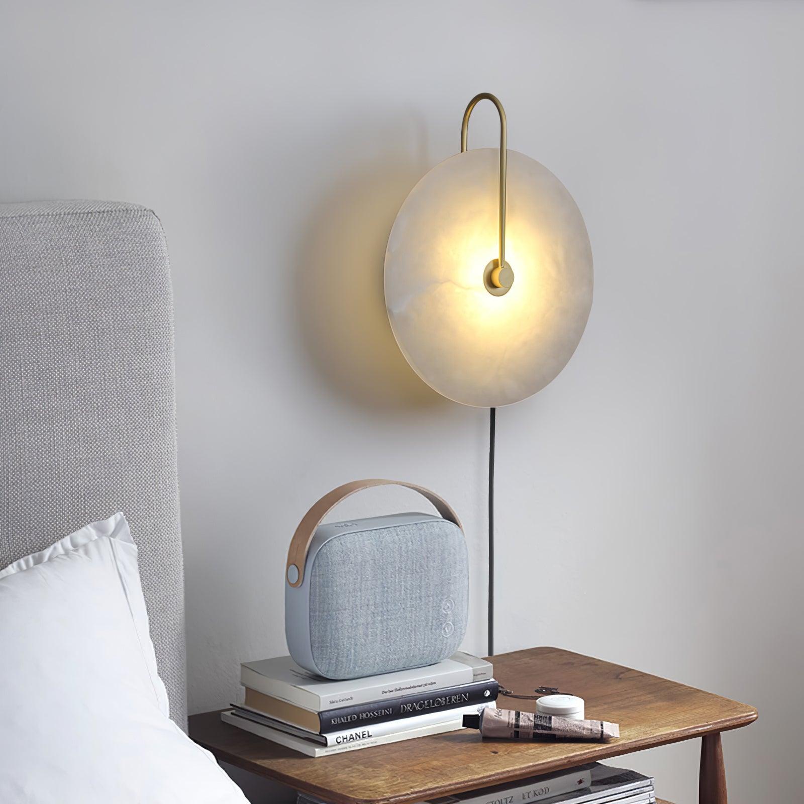 Alabaster Led Plug In Wall Lamp