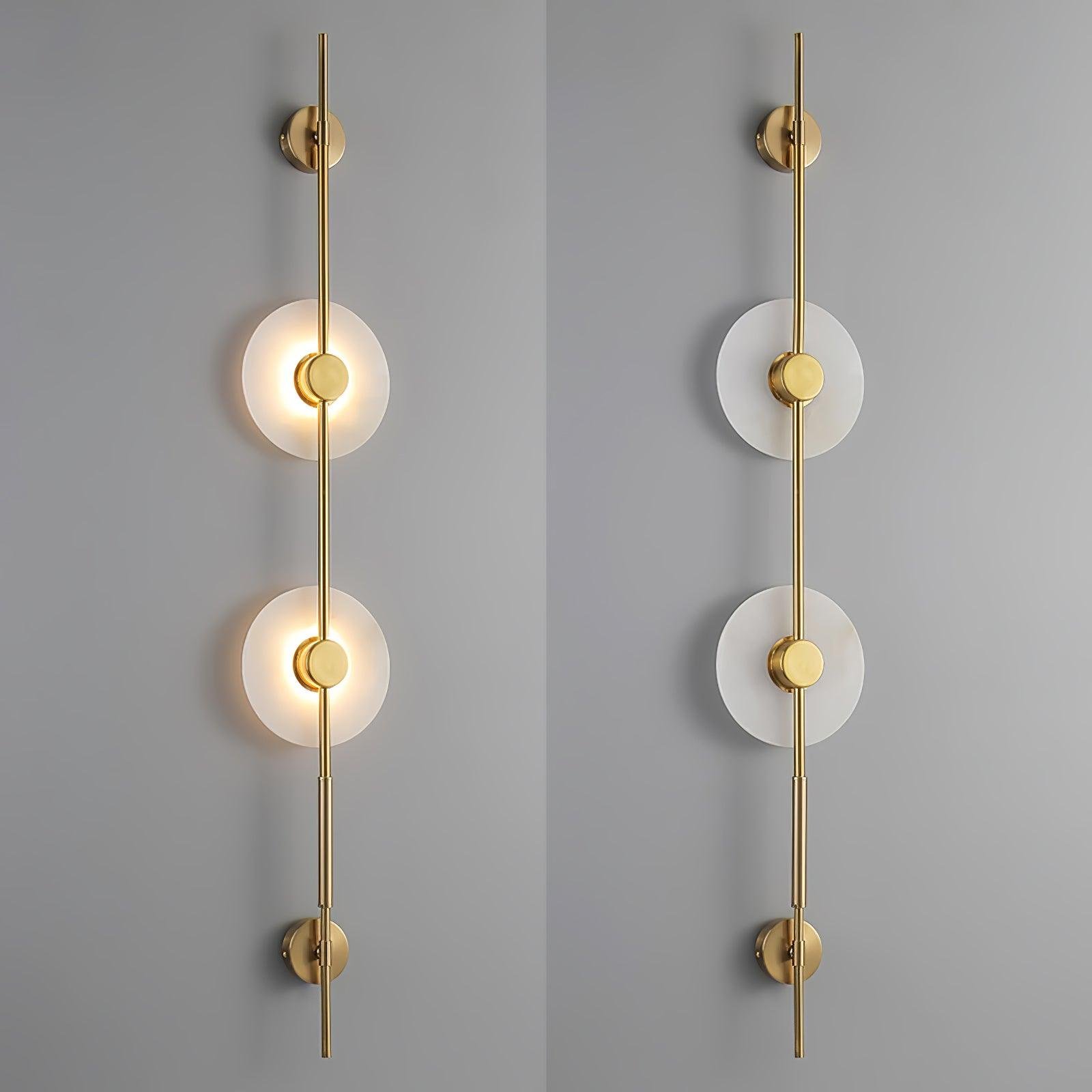 Alabaster Orb Vertical Wall Sconce