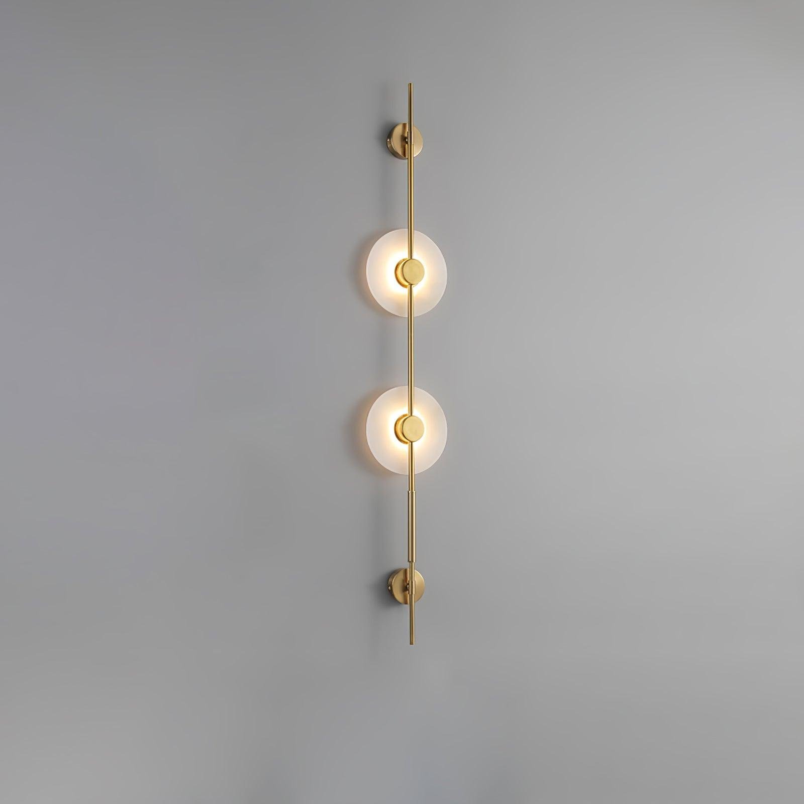 Alabaster Orb Vertical Wall Sconce