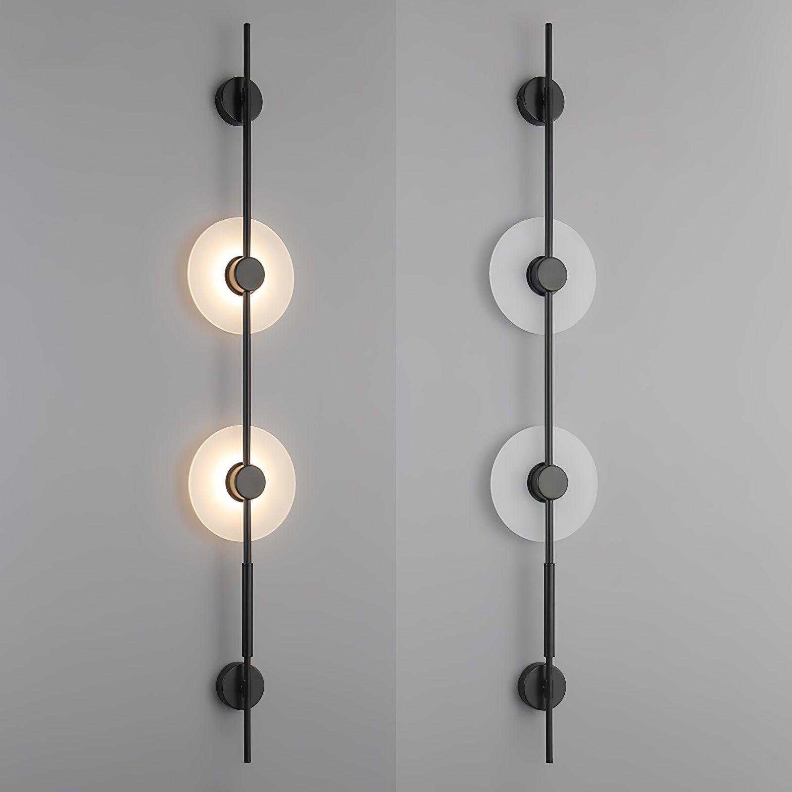 Alabaster Orb Vertical Wall Sconce