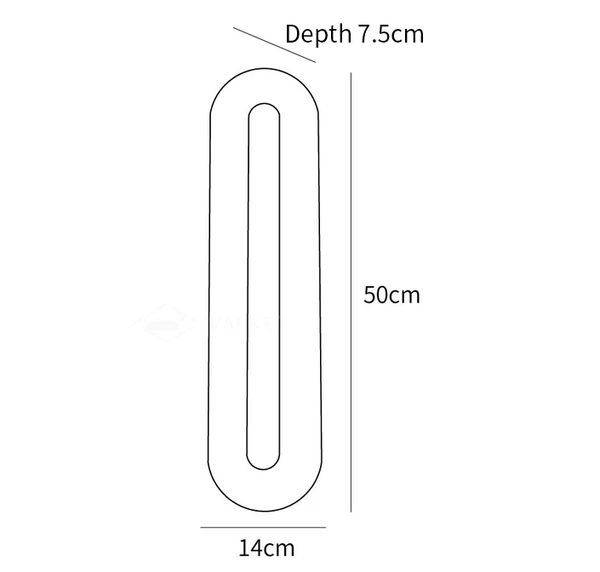 Alabaster Rounded Wall Light Dimensions