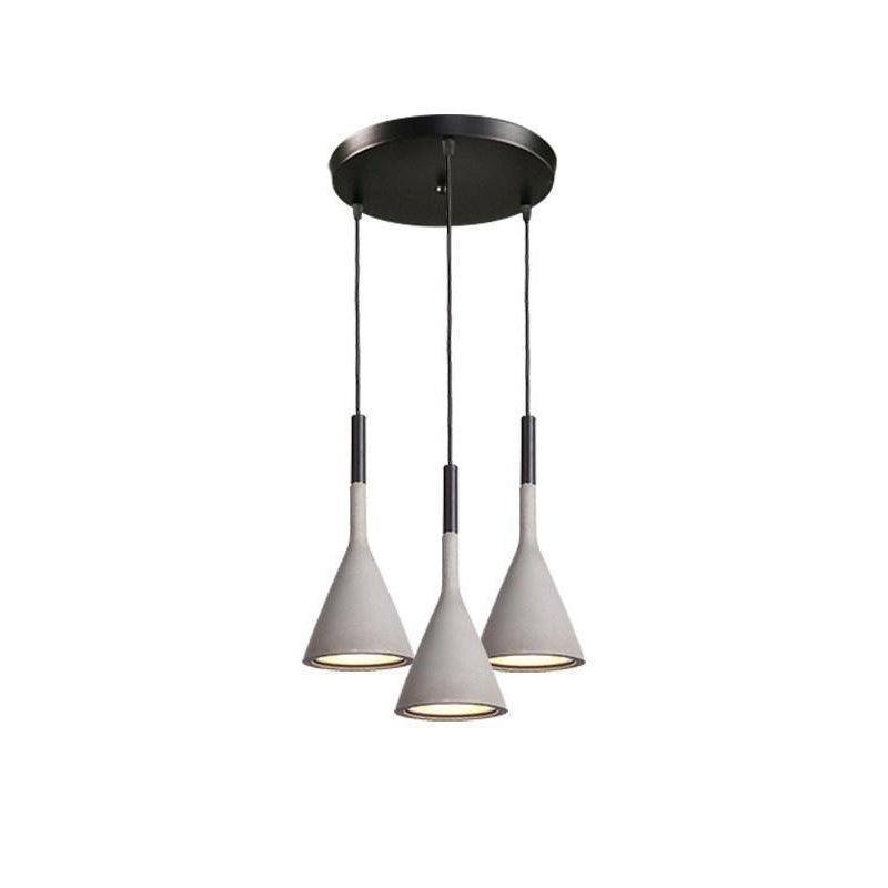 Conical Concrete Pendant Light
