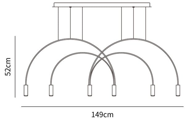 Arcs Pendant Light 6 Heads