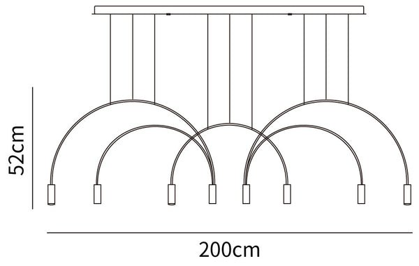 Arcs Pendant Light 8 Heads