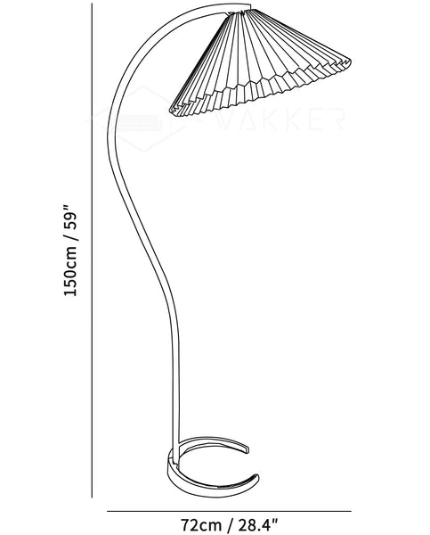 Caprani Floor Lamp dimensions diagram