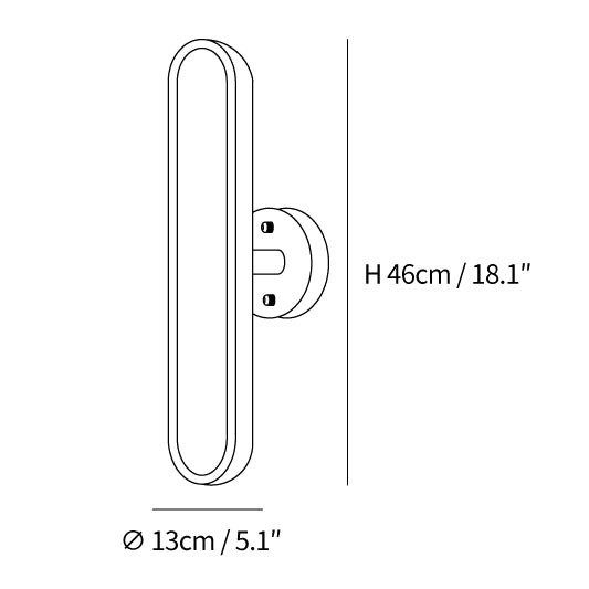 Capsule Wall Lamp Dimensions