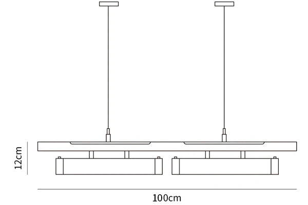 Colt Pendant Light 2 Heads Size