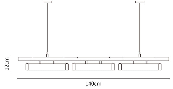Colt Pendant Light 3 Heads Size