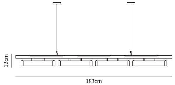 Colt Pendant Light 4 Heads Size