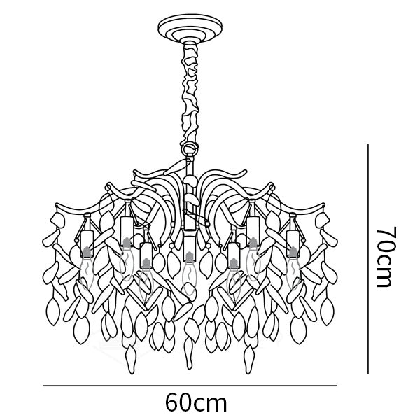 Dorale Chandelier 7 heads