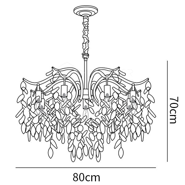 Dorale Chandelier 9 heads