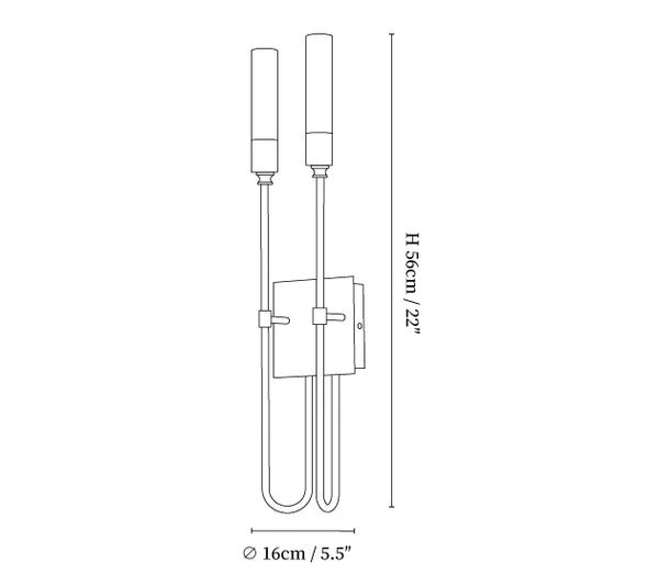 Double Arrow Wall Sconce Profile