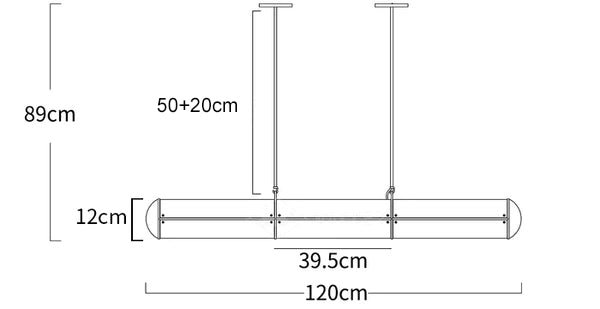 Endless Straight Pendant Light 100cm