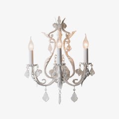 Floral Crystal Candle Wall Lamp