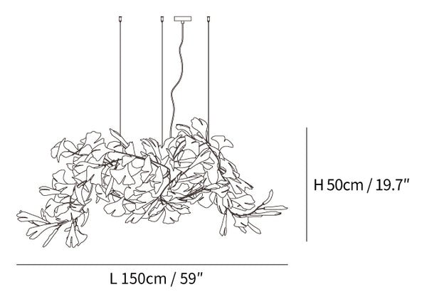 Gingko Chandelier Size Option 2