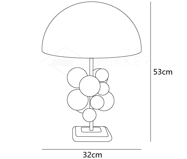 Globo Table Lamp dimensions