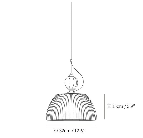 Green Glass Bowl Lampshade