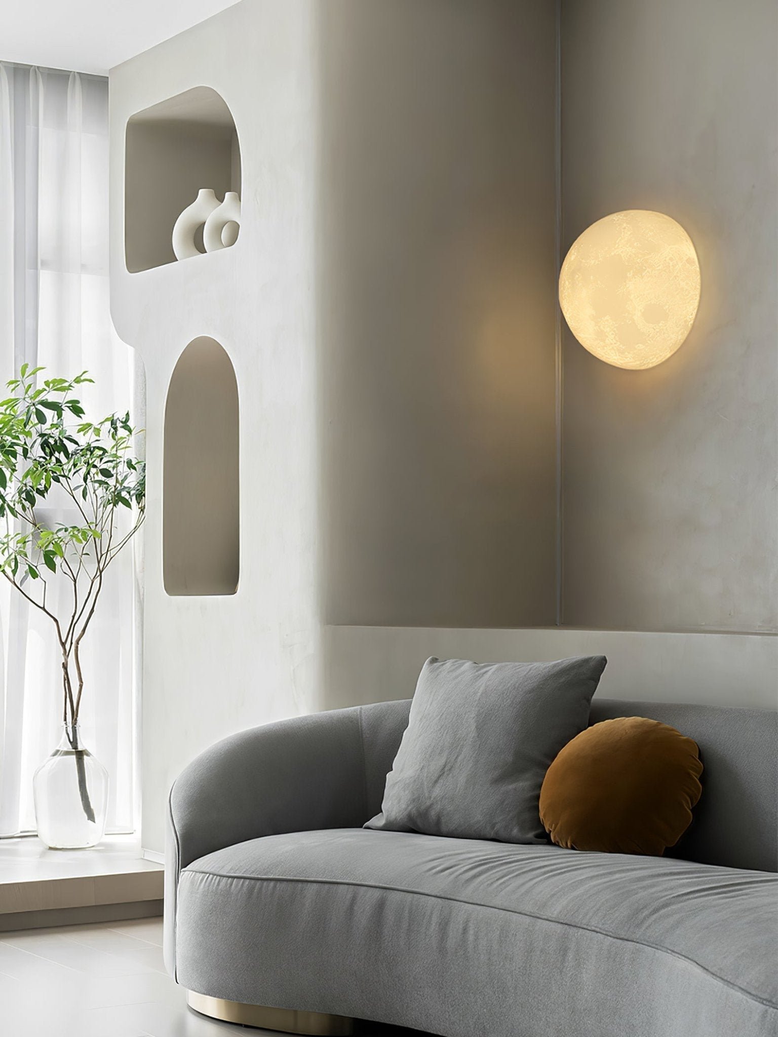 Hemisphere Moon Wall Lamp
